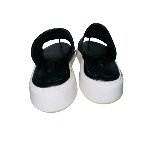 Vaneli Colver Perforated Black Leather Comfort Cushioned Slide Sandals Size 8M - Picture 7 of 11